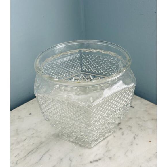 Vintage Wexford Cookie Jar Anchor Hocking 7" x 7" #602 Read Vase Pot Planter - Picture 2 of 10